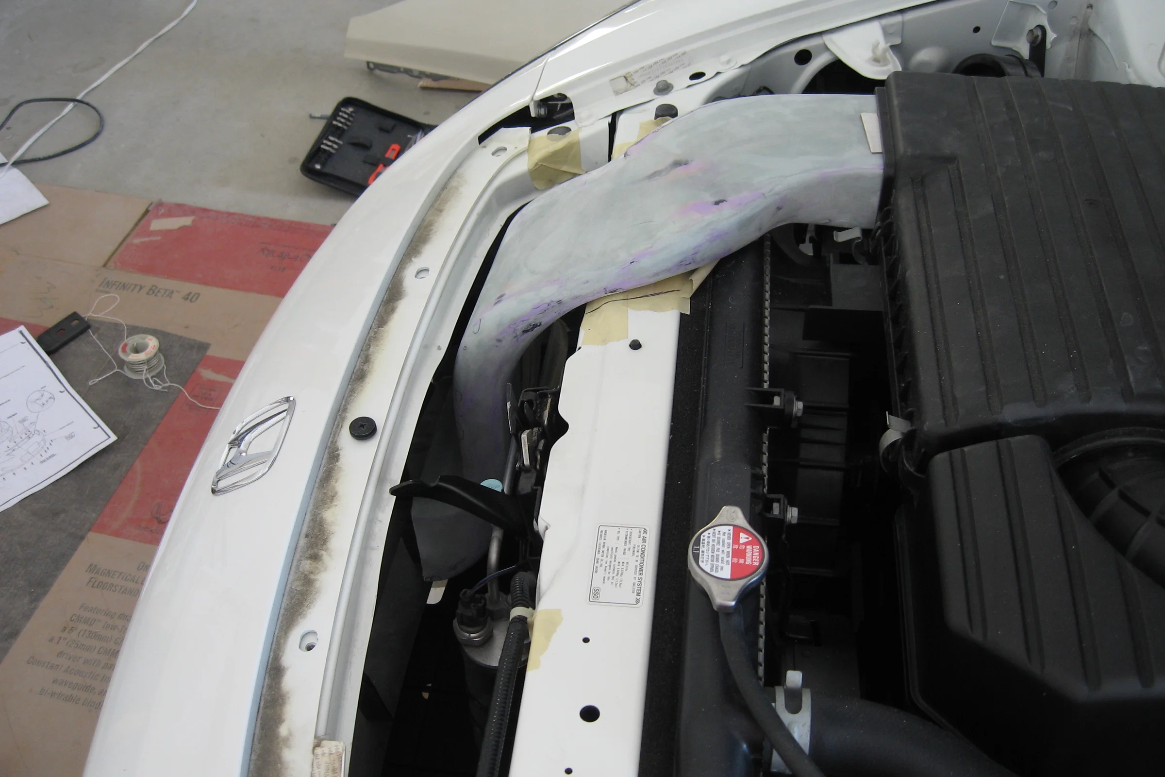 S2000, Cutting jig on bandsaw for side diffusers