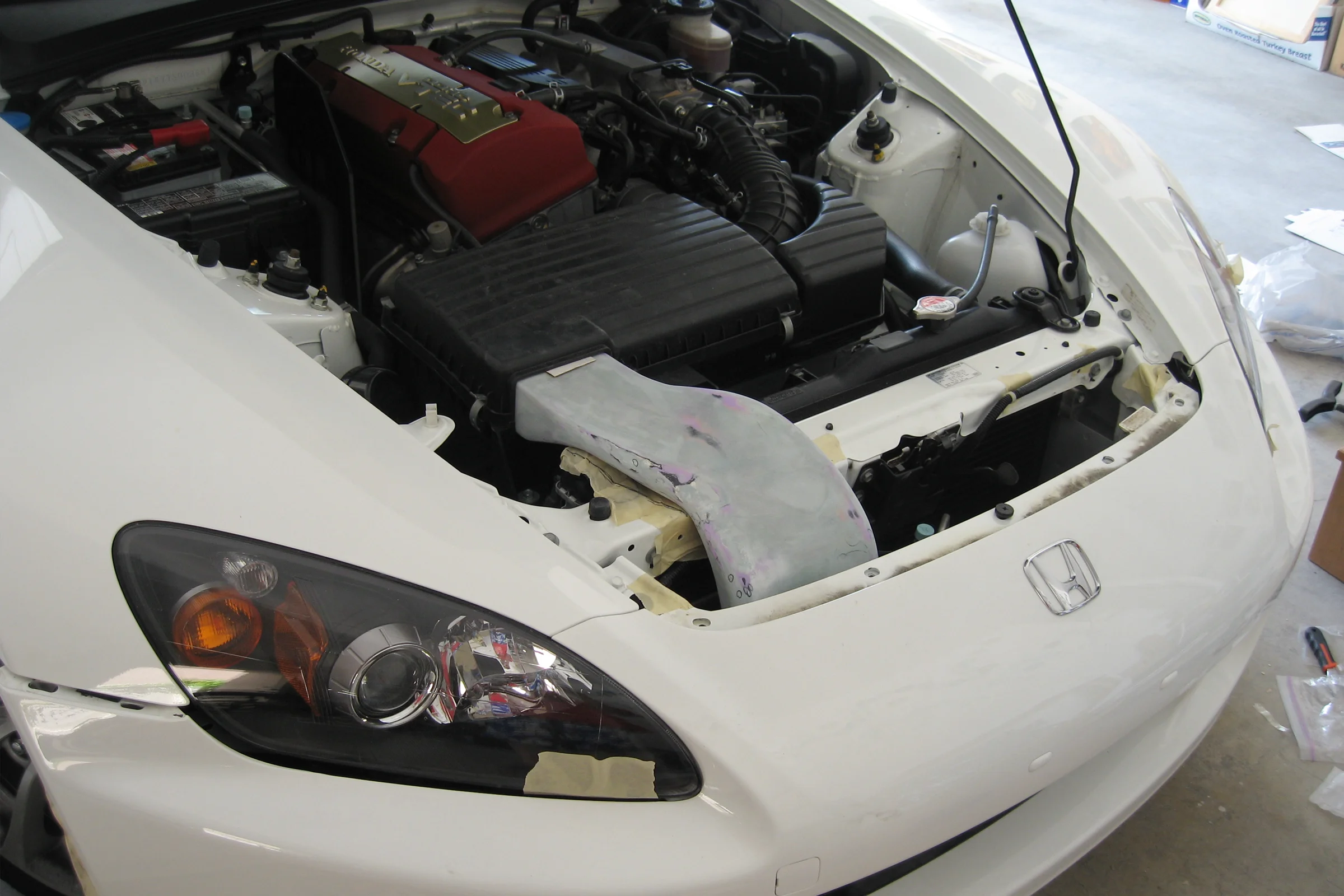 S2000, Fusion 360 3D scan virtual test fit of intake snorkel