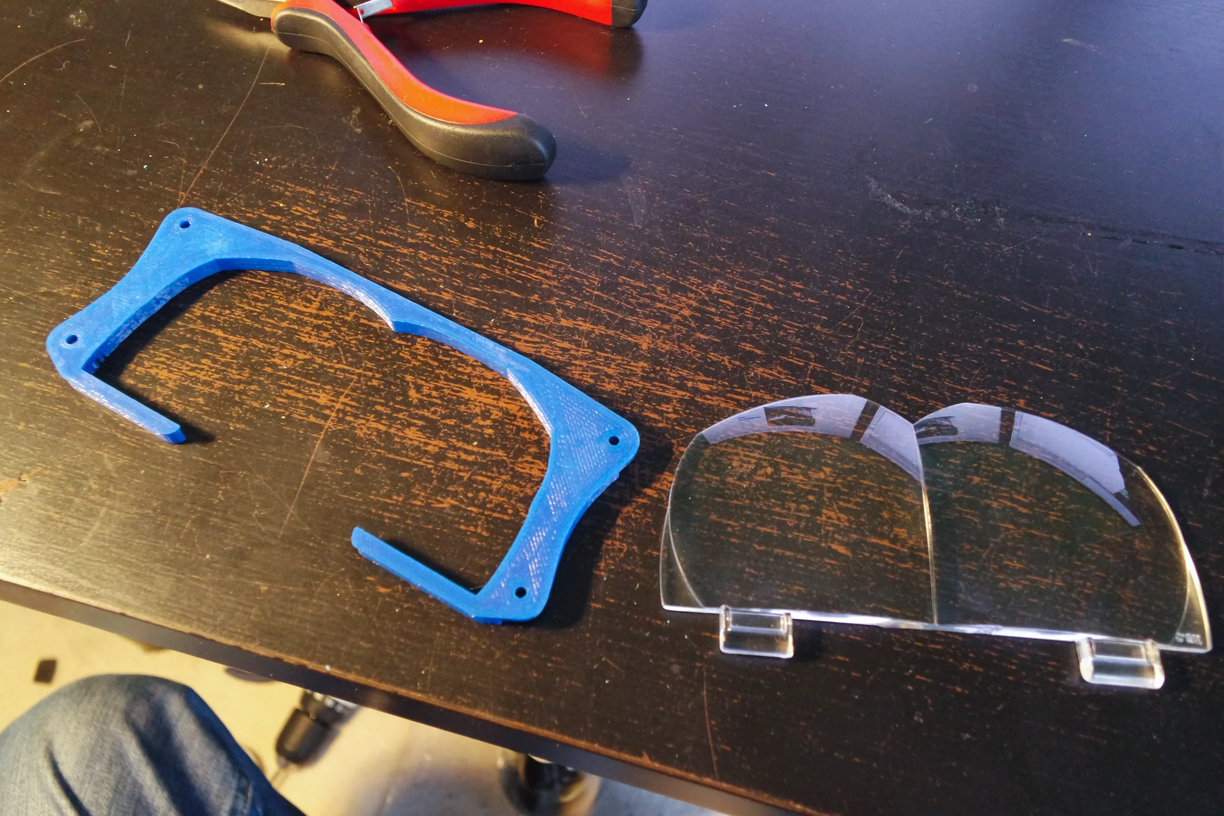 FPV Platforms and Goggle System — Snowboarding goggle with lens removed as foundation for custom FPV headset