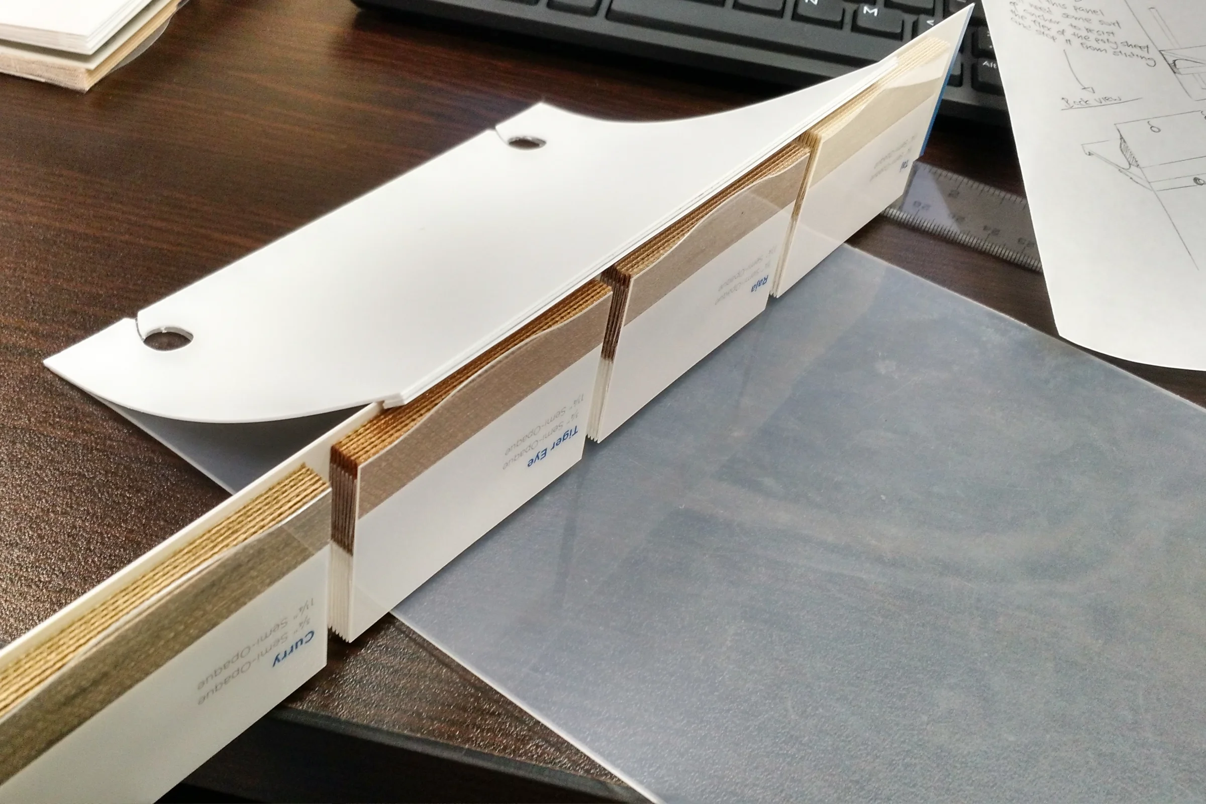 Hunter Douglas Rescue — Initial polysheet mockup testing material spring tension and deck deployment logic