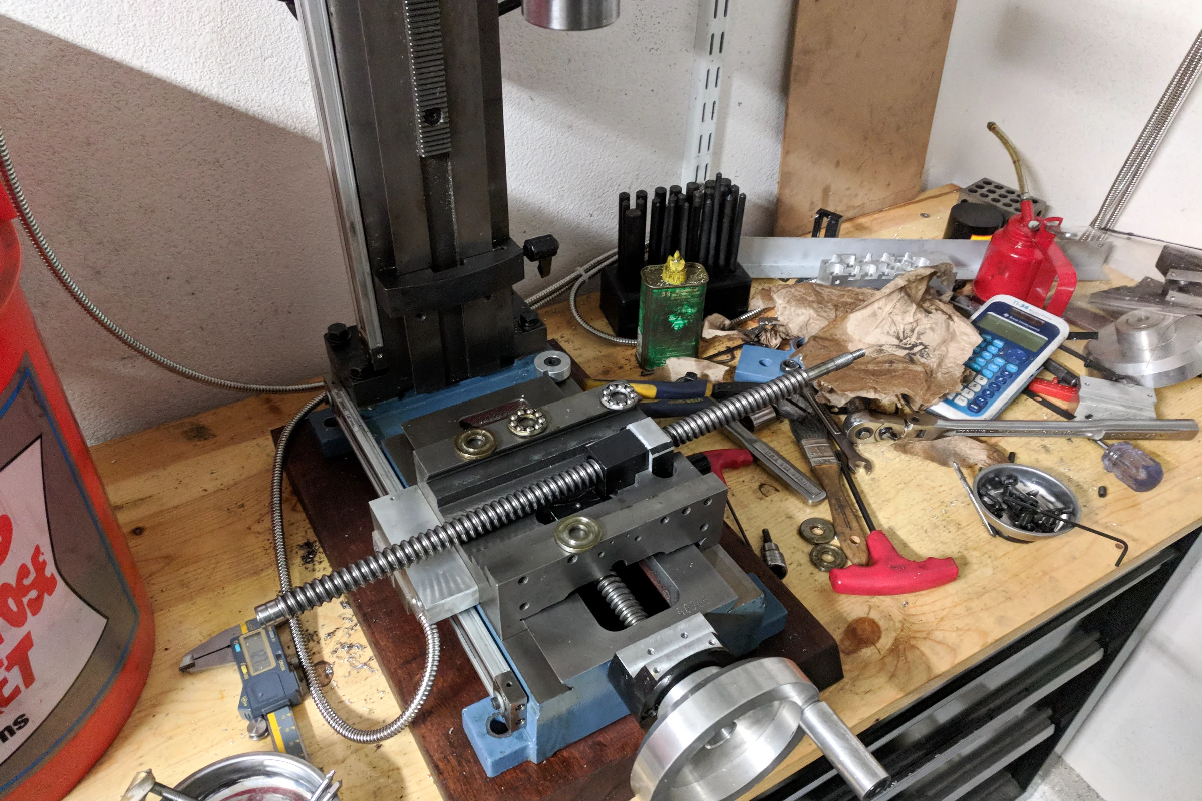 The Mill Trilogy — Completed CNC conversion assembly with all machined components installed and fitting correctly on first assembly