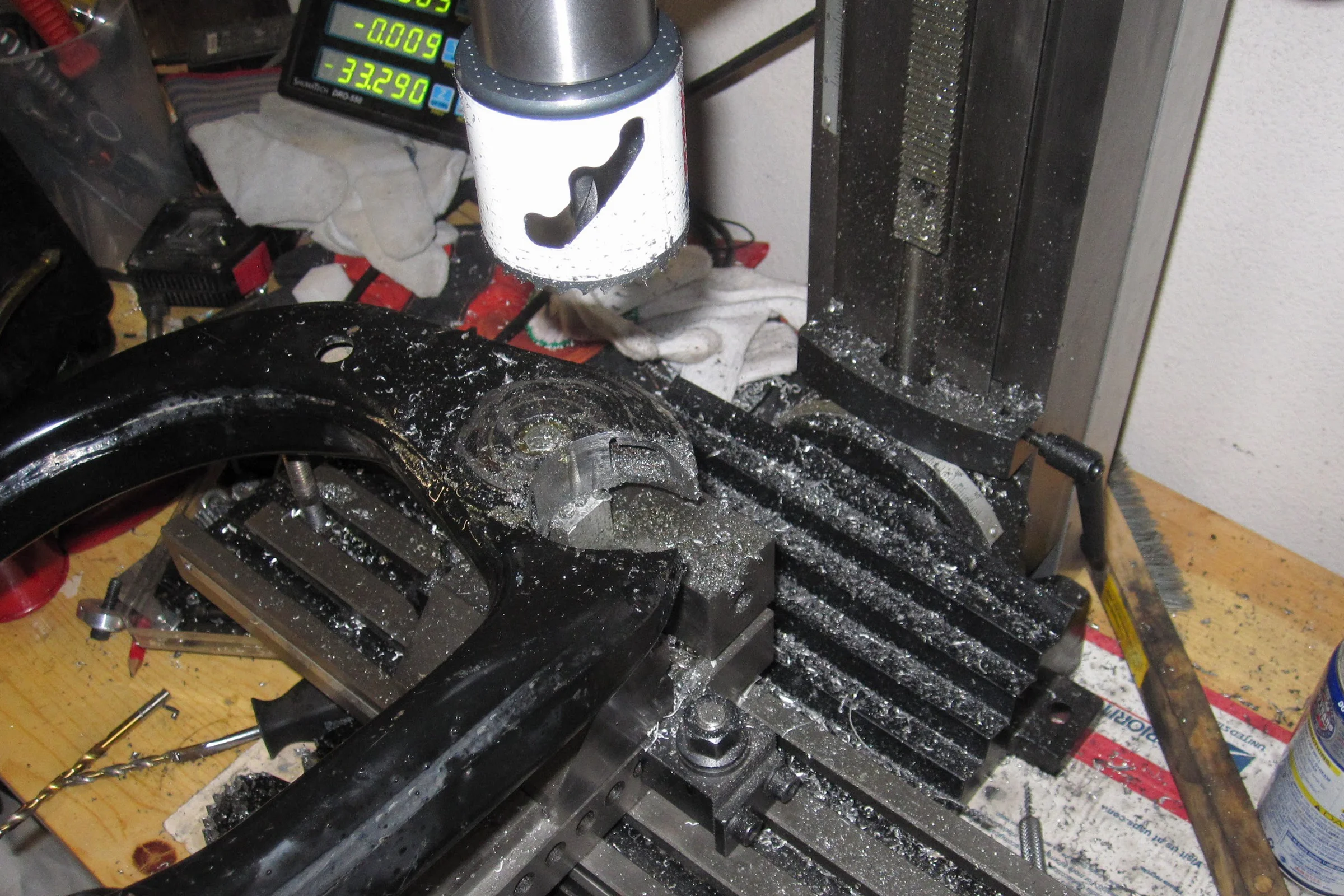 Suspension Geometry Correction — Lathe turning ball joint tapered coupling from mild steel to factory taper specification