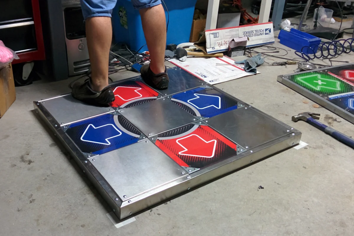Portfolio — DDR dance pad — completed build