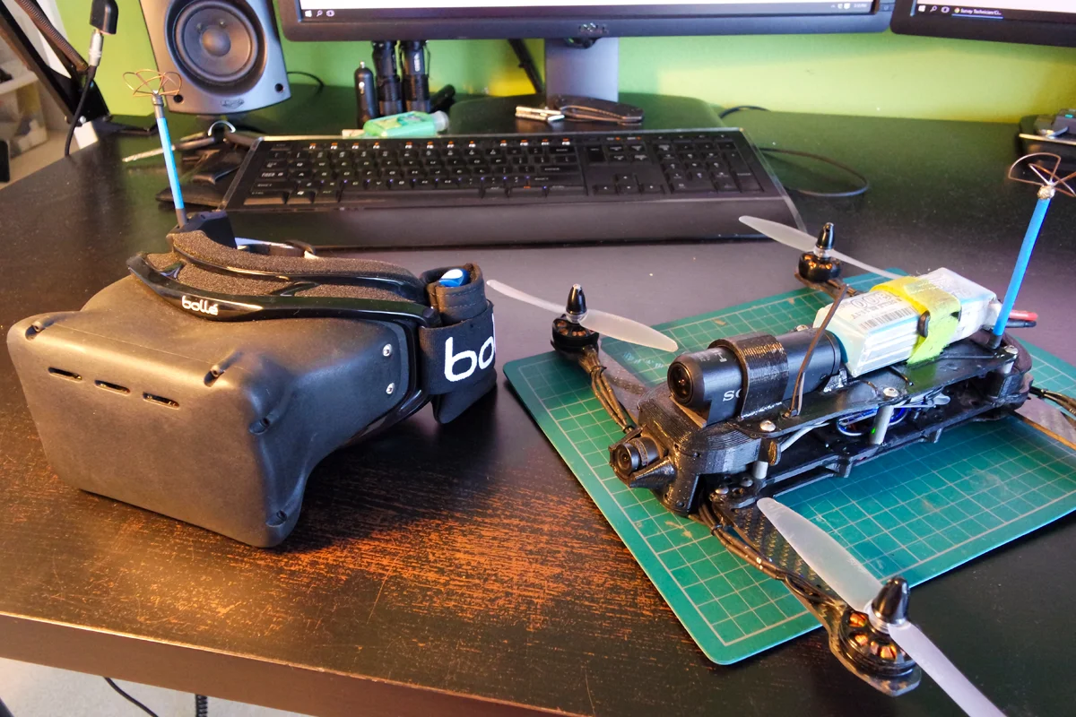 Portfolio — FPV goggle system internals or assembled unit