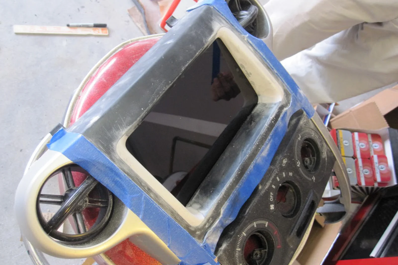 Vehicle Integrated Compute — Generation 2 Moto G installed in Tacoma AC vent with custom driving-optimized launcher