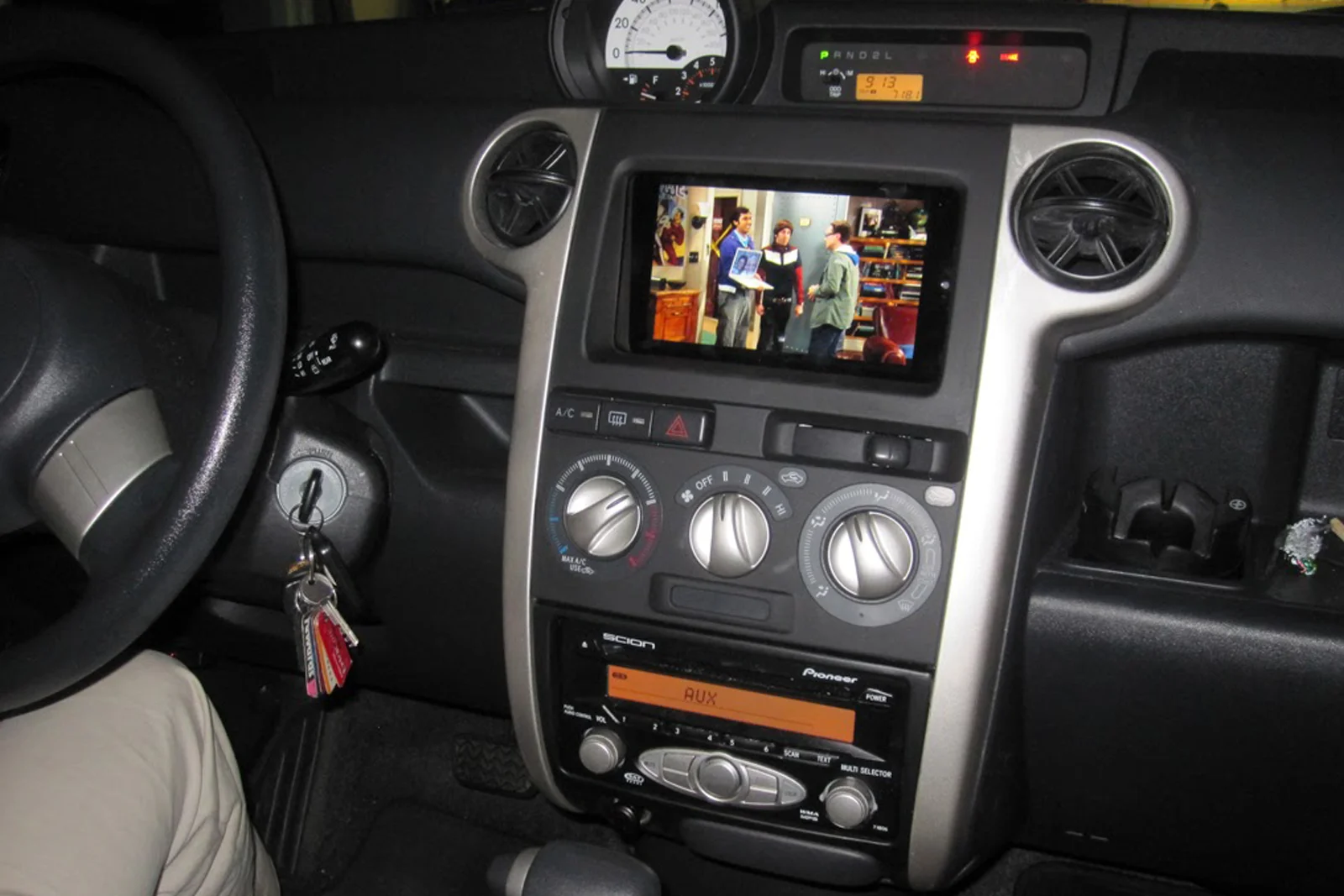 Vehicle Integrated Compute — Generation 2 Moto G installed in Tacoma AC vent with custom driving-optimized launcher
