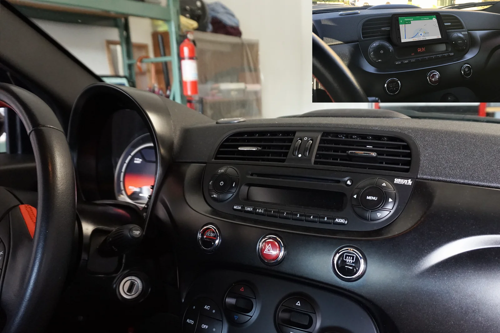 Vehicle Integrated Compute — Generation 2 Moto G installed in Tacoma AC vent with custom driving-optimized launcher