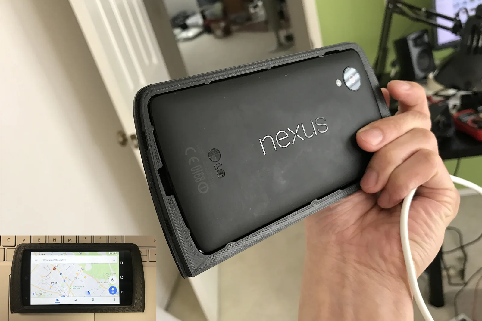 Vehicle Integrated Compute — Generation 2 Moto G installed in Tacoma AC vent with custom driving-optimized launcher