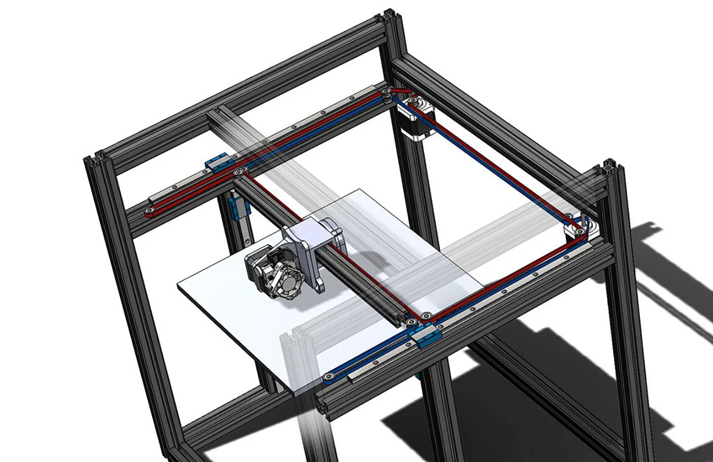 Voron Build — Independent CoreXY printer concept developed in SolidWorks before discovering the Voron project