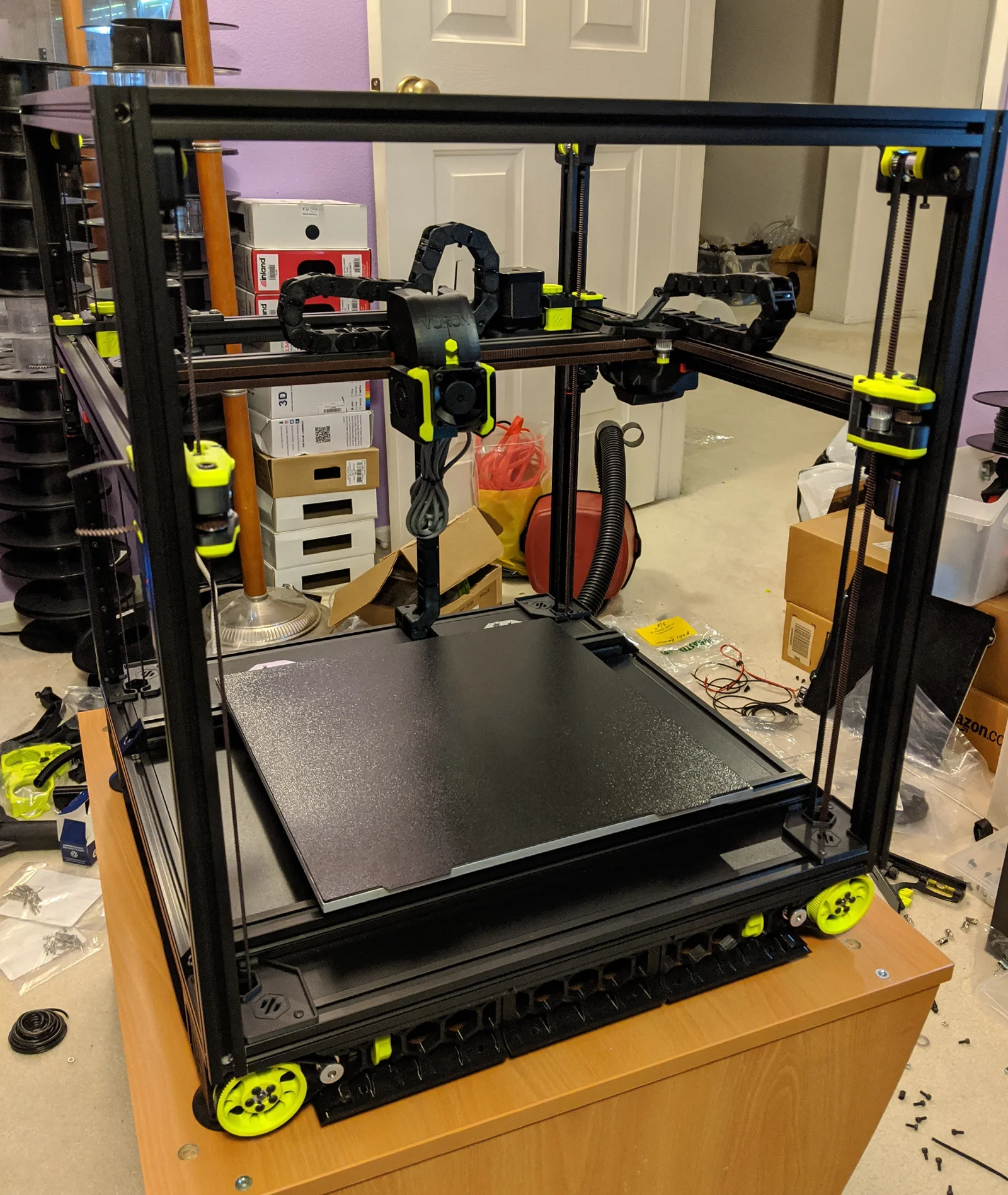 Voron Build — Custom AC silicone heater with three mounting holes manufactured to CAD specification